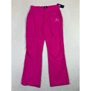 OshKosh Bgosh Pants Girls 14 Pink Lined Outdoor Hiking Embroidered Flowers